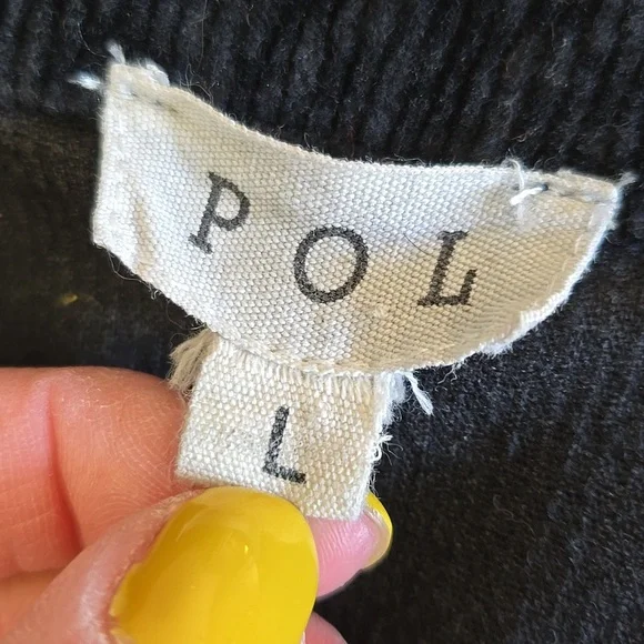 POL Black Corduroy Sleeveless Jumpsuit - Size Large - Picture 9 of 11